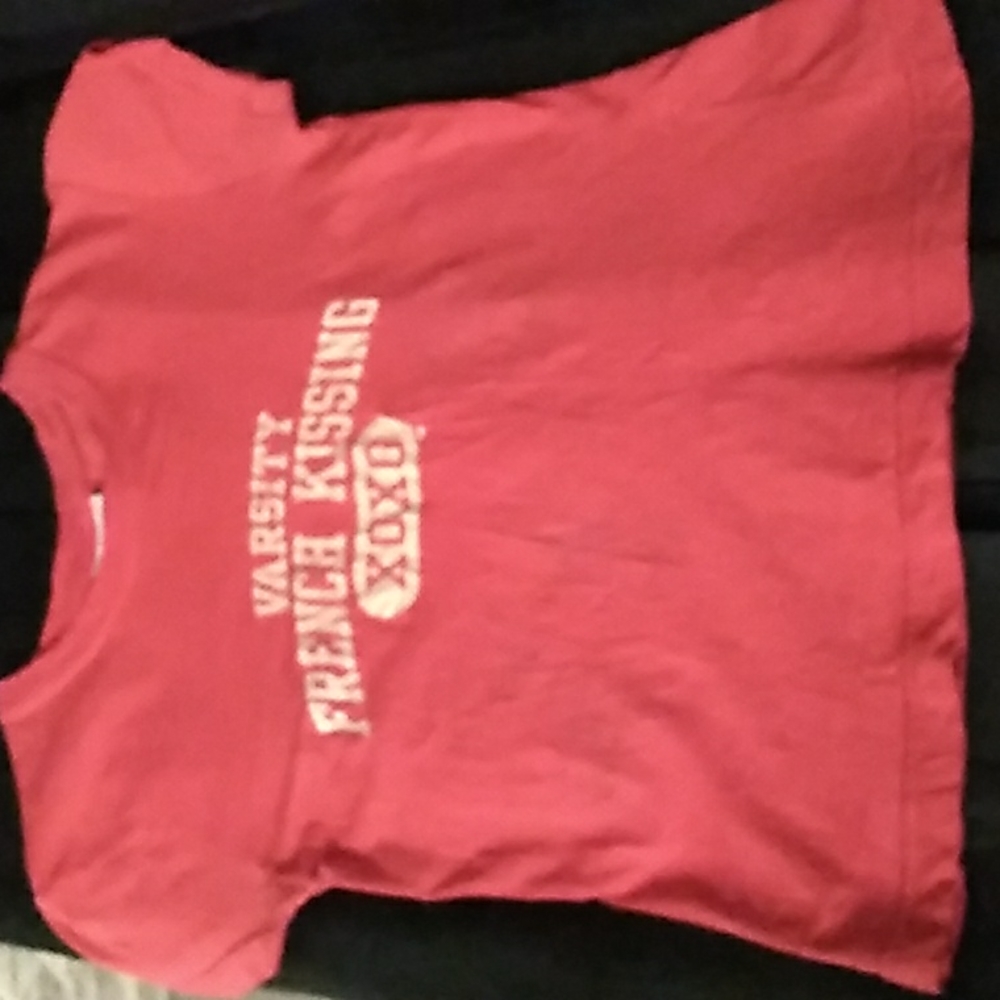 Varsity French kissing tee